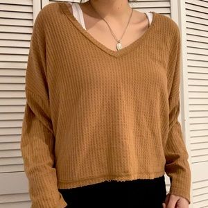 Cropped thin sweater/tee